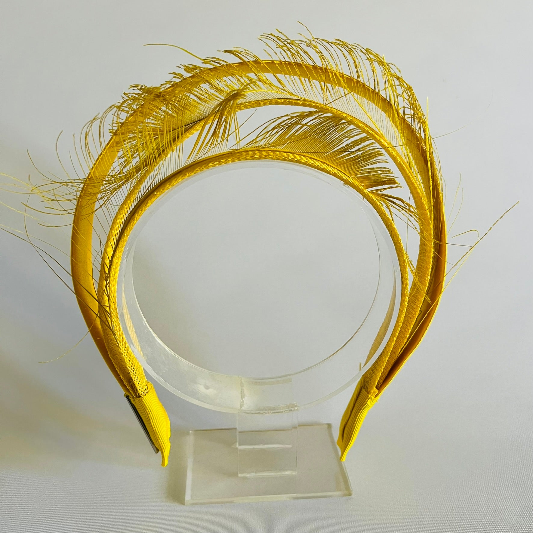  A comfortable, easy-to-wear yellow headband that adds a cheerful pop of colour to any outfit